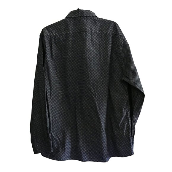 ROUNDTREE & YORKEE TRIM FIT MENSNAVY/WHITE 100% COTTON BUTTON DOWN SHIRT SIZE XL - Picture 2 of 6